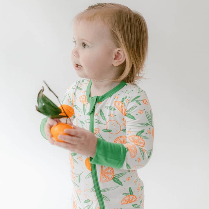 Coconut Pops - Wholesale Sleepsuit - Baby - The Poppy in Oranges3