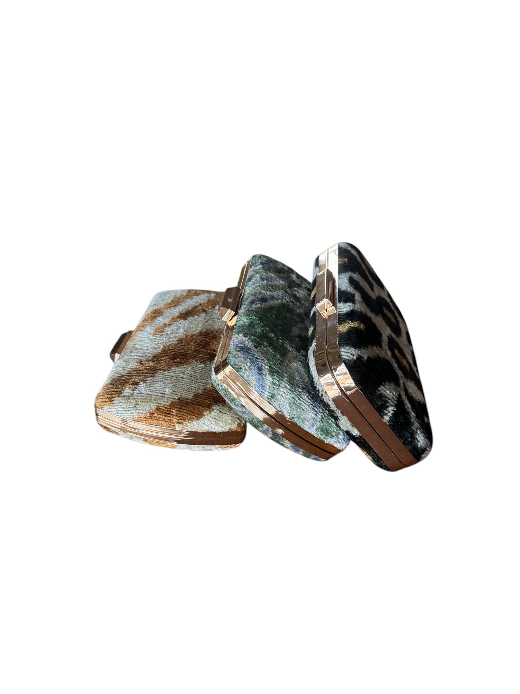 AYCA DESIGN - Venta al por mayor Bolso de mano - Mujer - Clutch tipo joyero de terciopelo de seda con ikat3