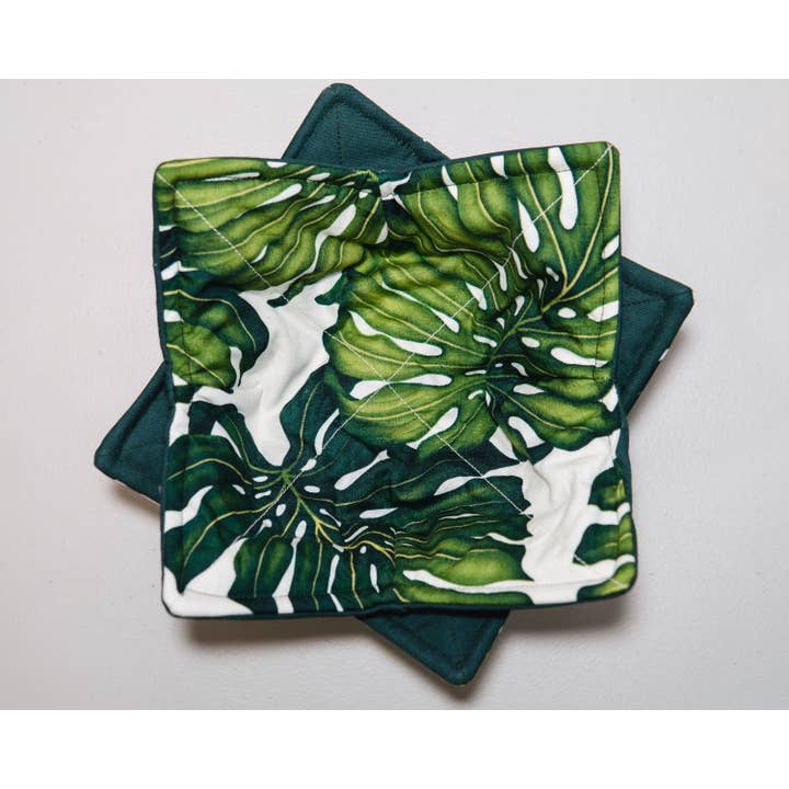 Monstera Bowl Cozy, Tropical Bowl Huggers, Perfect for Soups or Ice Cream, Mother's Day Gift, Made in Hawaii for wholesale by shopbalihi