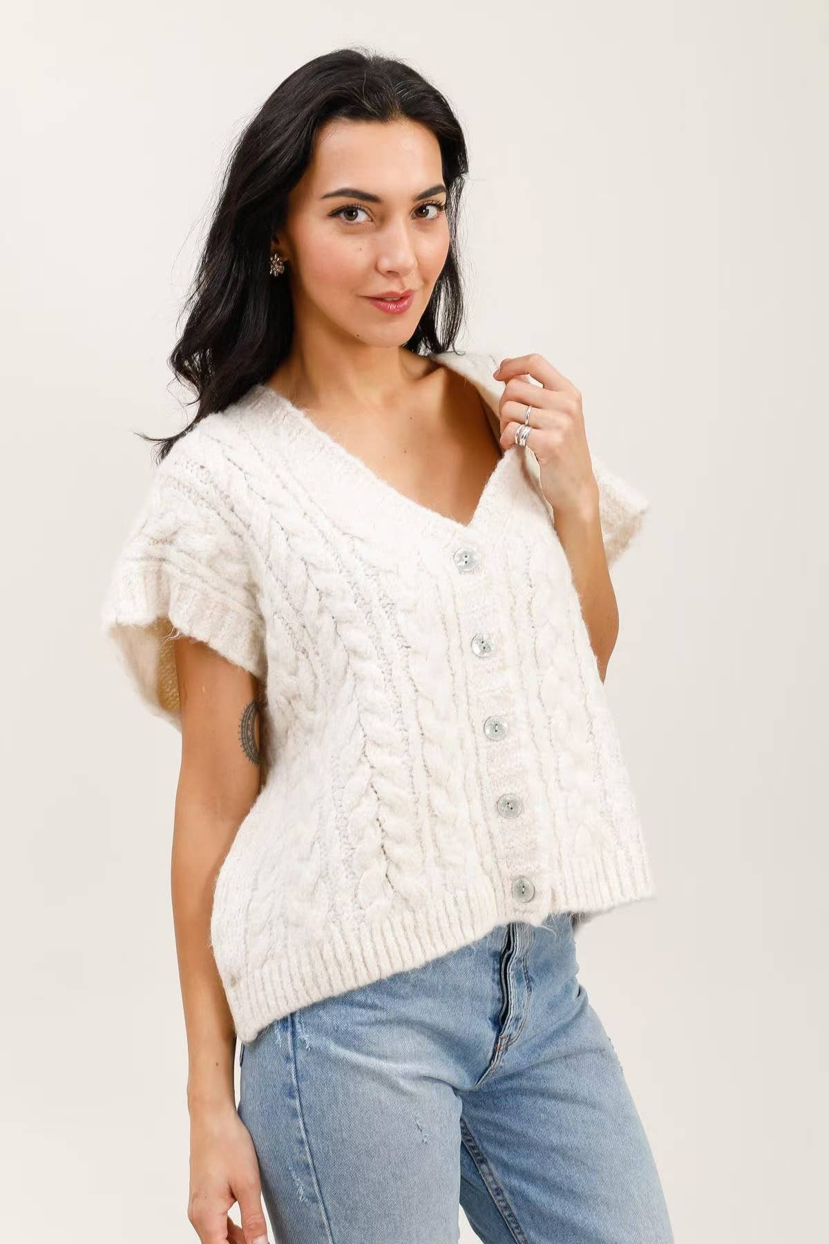 Lea & Luc - Grandes Tailles - Wholesale Cardigan - Women's - Sleeveless vest REF. 310306