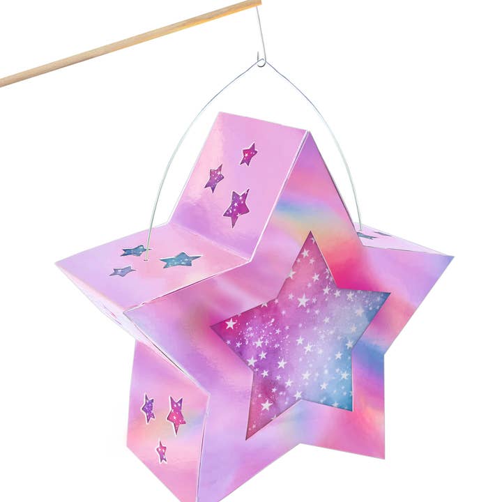 URSUS® / Buntpapierfabrik Ludwig Bähr GmbH & Co. KG - Wholesale DIY Craft Kit - Twinkle Star Pink Lantern Crafting Kit2