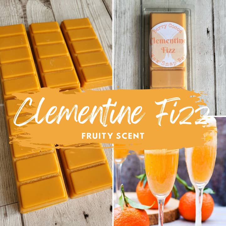 Clementine Fizz for wholesale by Berry Cocoa Handmade Wax Melts
