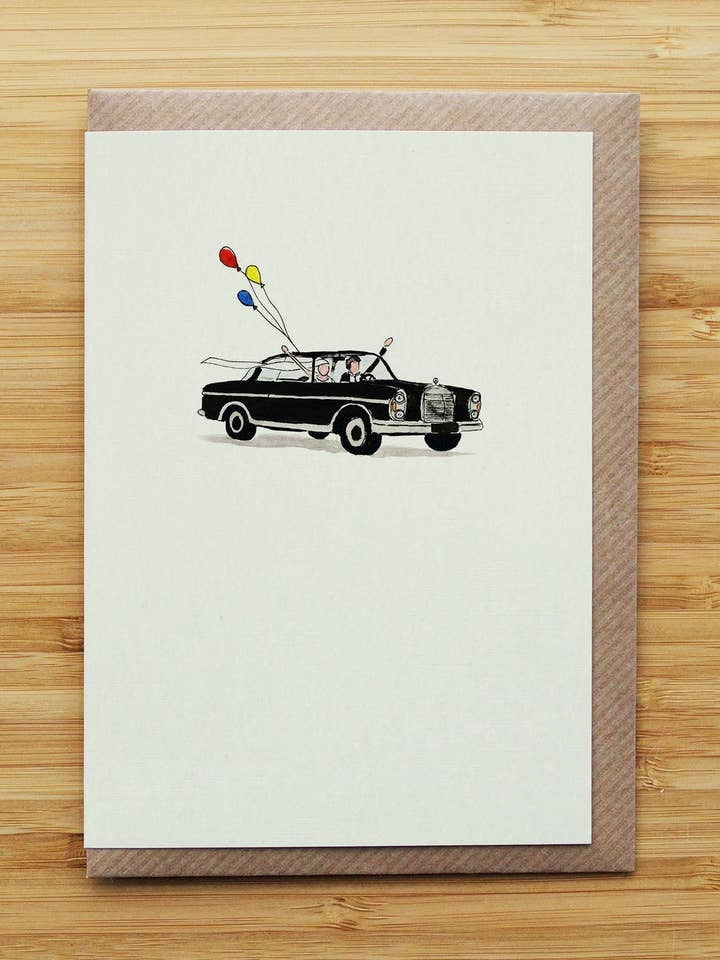 Klassiskt bröllopsbilkort - Gulligt - Återvunnet kort för wholesale av RossJDesigns