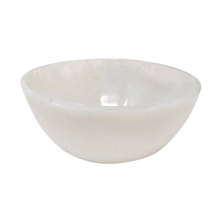 White Resin Salad Bowl Dia 11.61" for wholesale by BIDKhome
