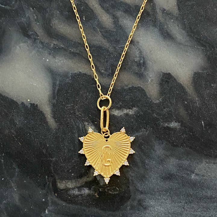 Ellison+Young - Wholesale Pendant/Charm Necklace - Clip Hanging Initial Heart Necklace5