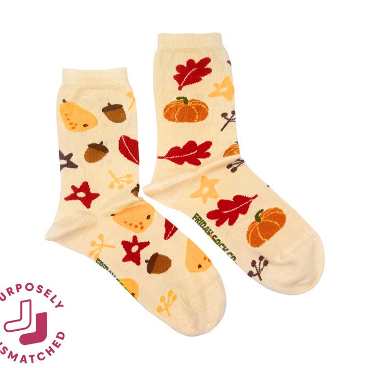 Women's Fun Fall Socks - Gift, Stocking Stuffer for wholesale by Friday Sock Co.