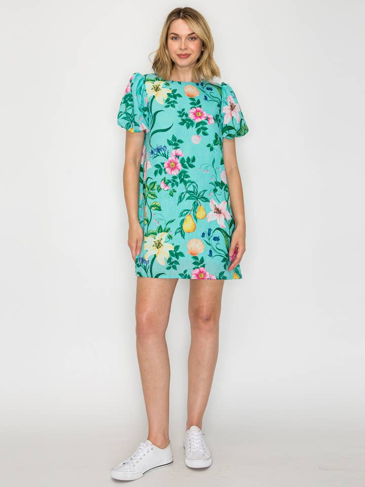 LoveWednesday - Wholesale Dress - Women's - Summer Flower with Shell Shift Mini Dress - LWD3069