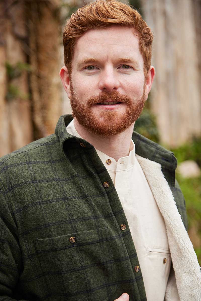 Lee Valley Ireland – Großhandel Hemd mit Button-down-Kragen – Unisex – Flanellhemd mit Fleecefutter und Kragen, Forest Green Karo - LV154