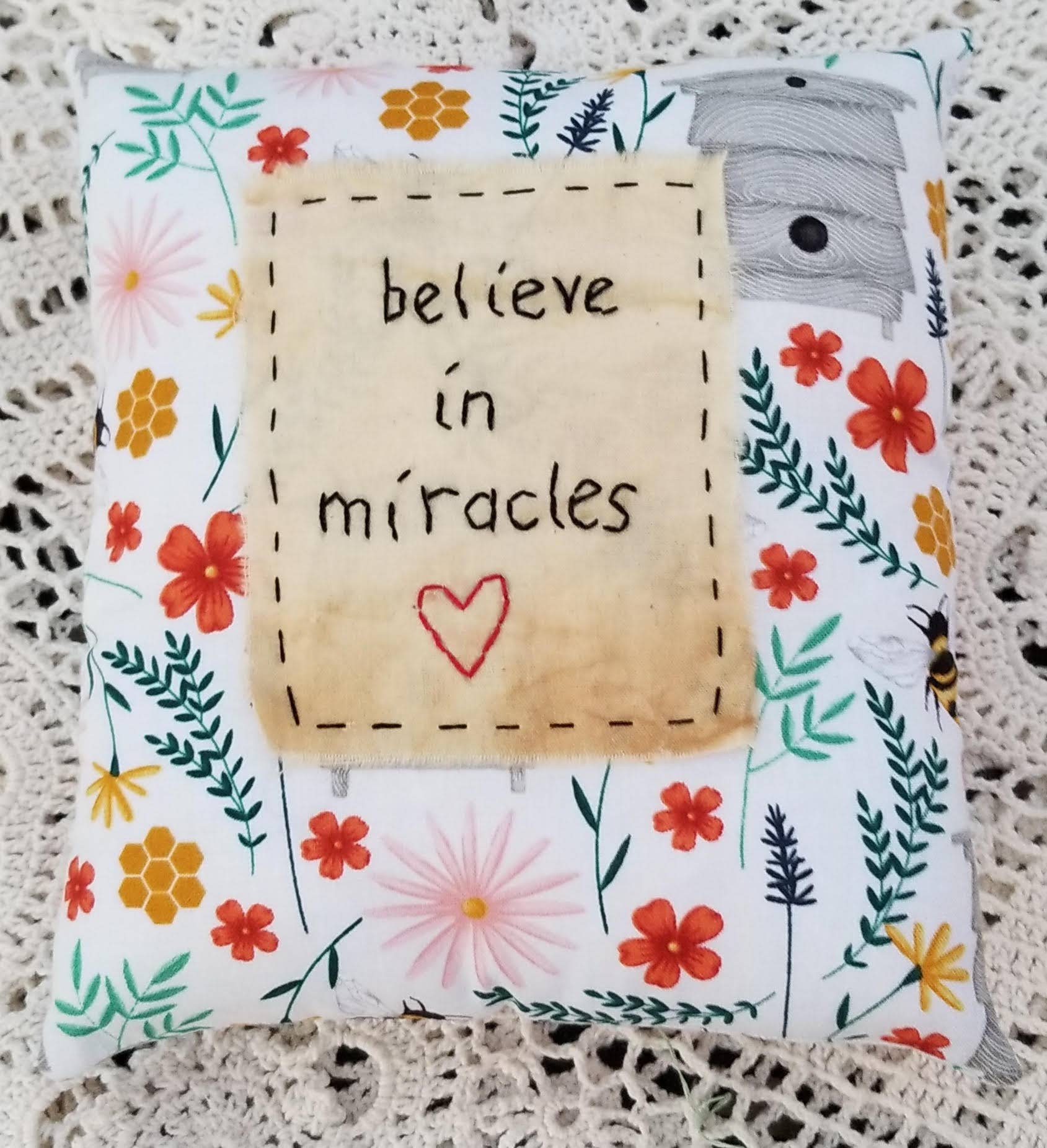 Scraps of the Past - Wholesale Throw/Decorative Pillow - believe in miracles