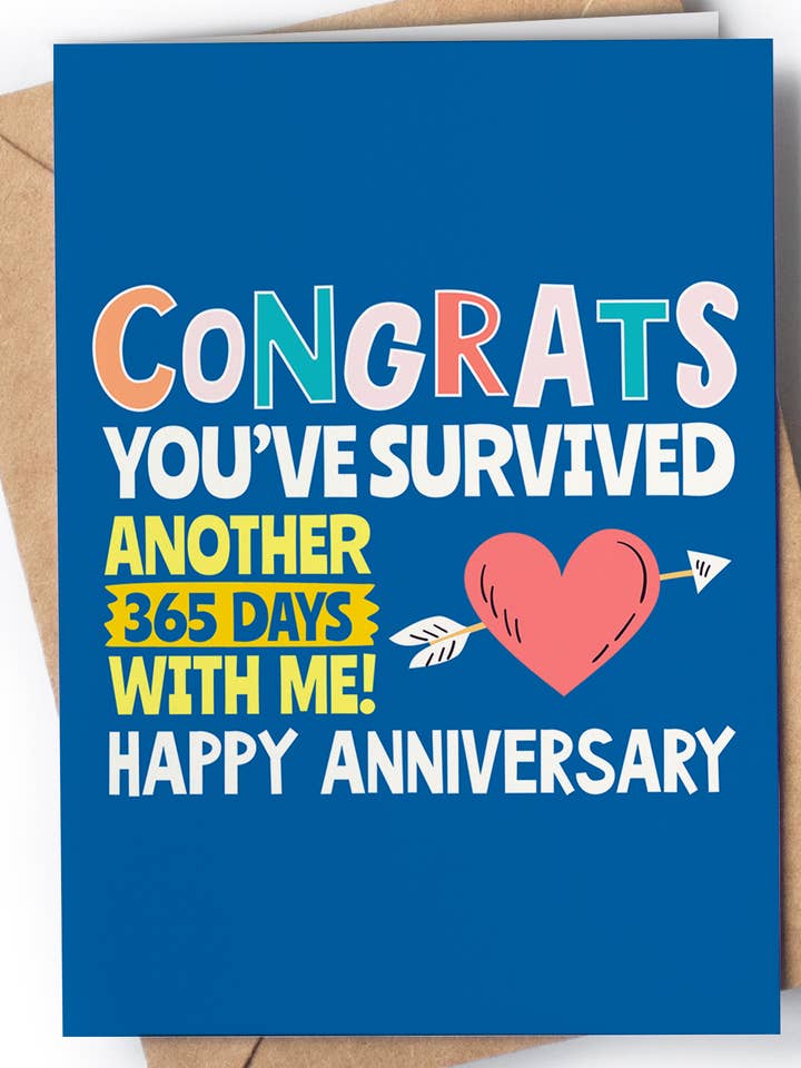 Divertente biglietto di anniversario - Biglietto di anniversario - GC027 per la vendita all'ingrosso da parte di Greeting Cards for Everyone - Birthday Gifts