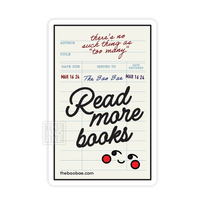Read More Books Sticker for wholesale by The Bao Bae