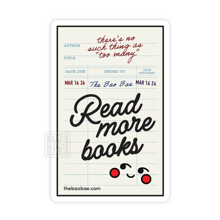 Read More Books Sticker for wholesale by The Bao Bae