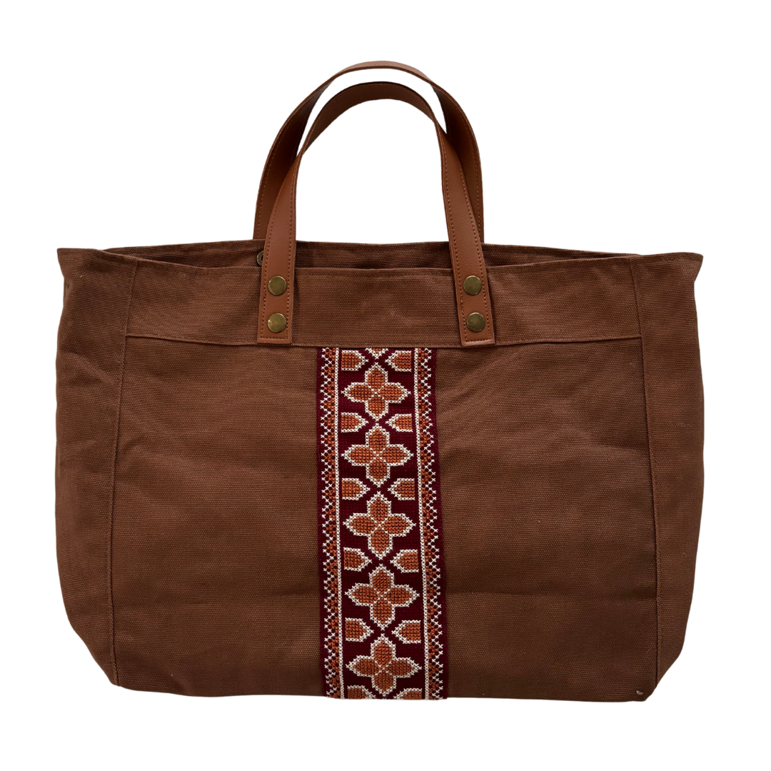 Darzah - Wholesale Tote Bag - Women's - Walid Unisex Bag - Brown2