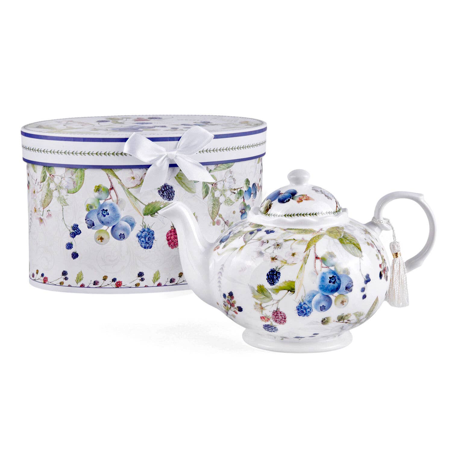 STP - Wholesale Tea Pot - Wild Berries Porcelain Teapot in Gift Box6