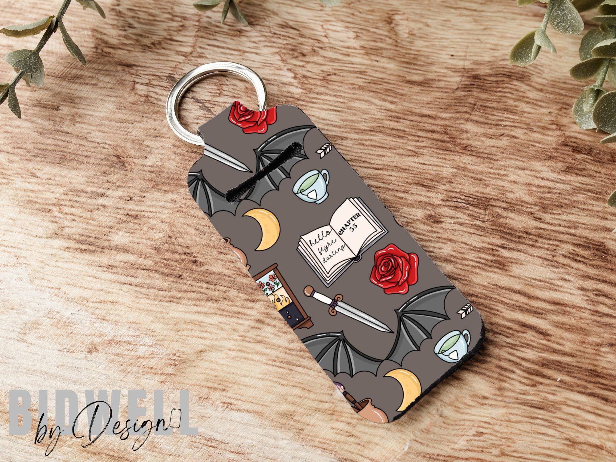 BidwellbyDesign – wholesale Keychain – Women's – ACATOR Doodles Chapstick Holder Keychain0