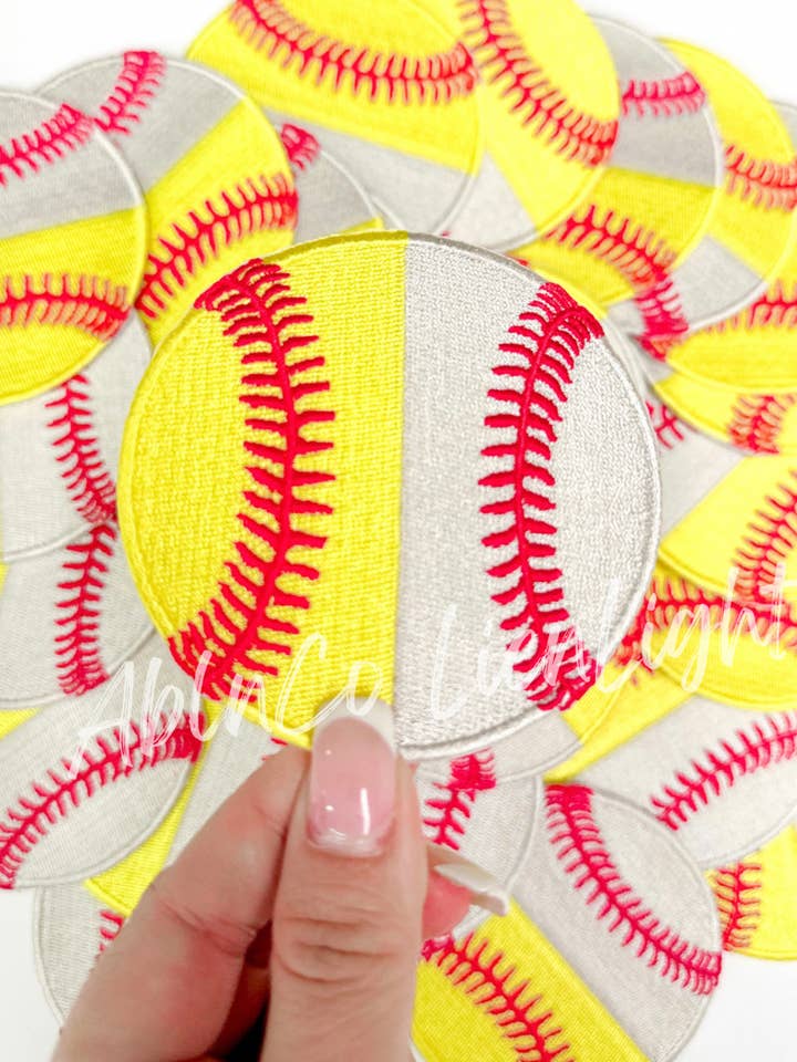 trucker hat patches half baseball softball patch iron on for wholesale by ABLNco