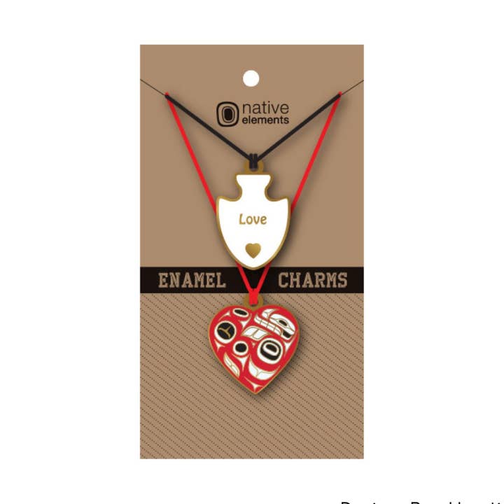 Enamel Charms w/Contemporary Indigenous Design (set of 2) for wholesale by Made By Humans Designs