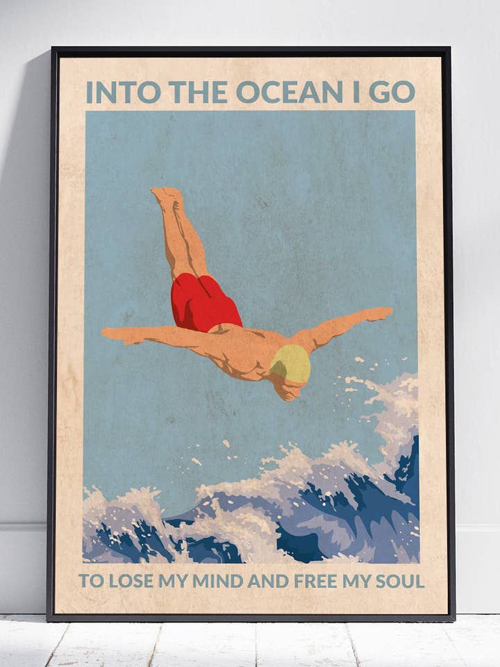Into the Ocean I go (male) for wholesale by WallChart.Co