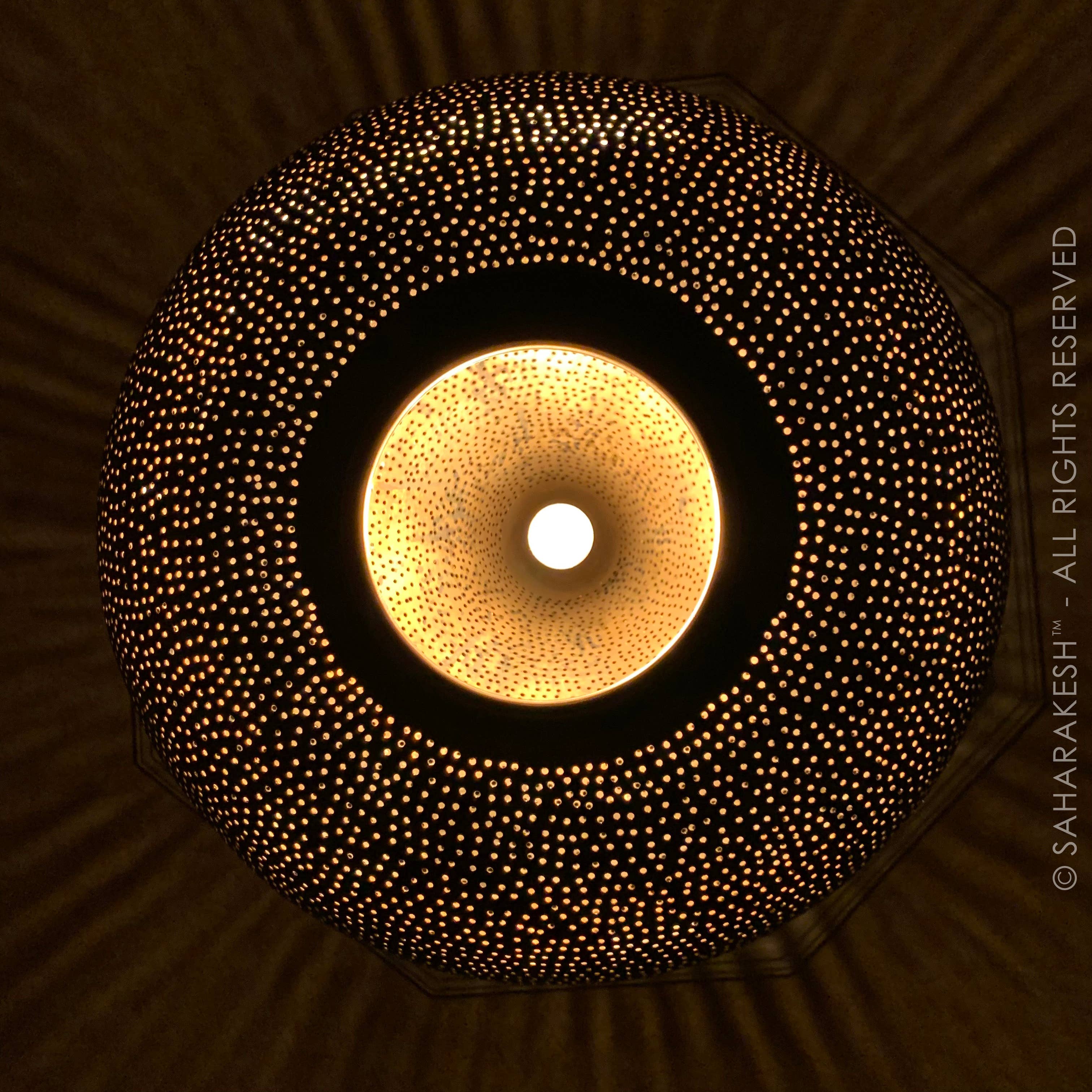 SaharaKesh – Engroshandel Lysekrone/pendellampe – Marokkansk pendellampe i håndlavet messing med bronzefinish8