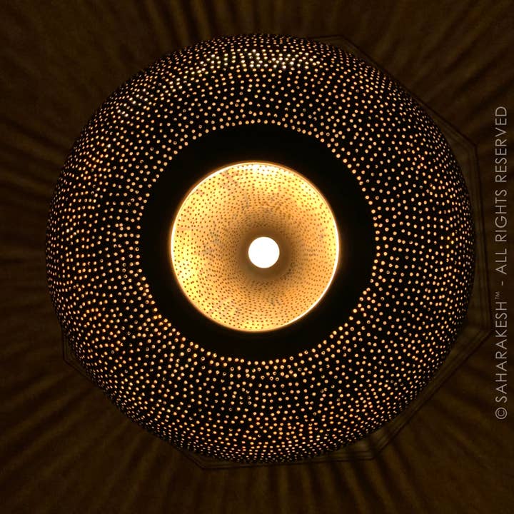 SaharaKesh – Engroshandel Lysekrone/pendellampe – Marokkansk pendellampe i håndlavet messing med bronzefinish8