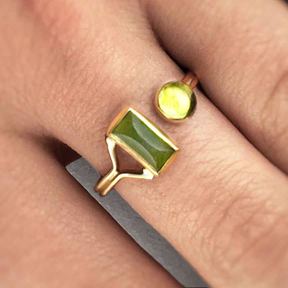 Great Falls Jewelry – Anel de cocktail/declaração por atacado – Anel de turmalina encantador ajustável2