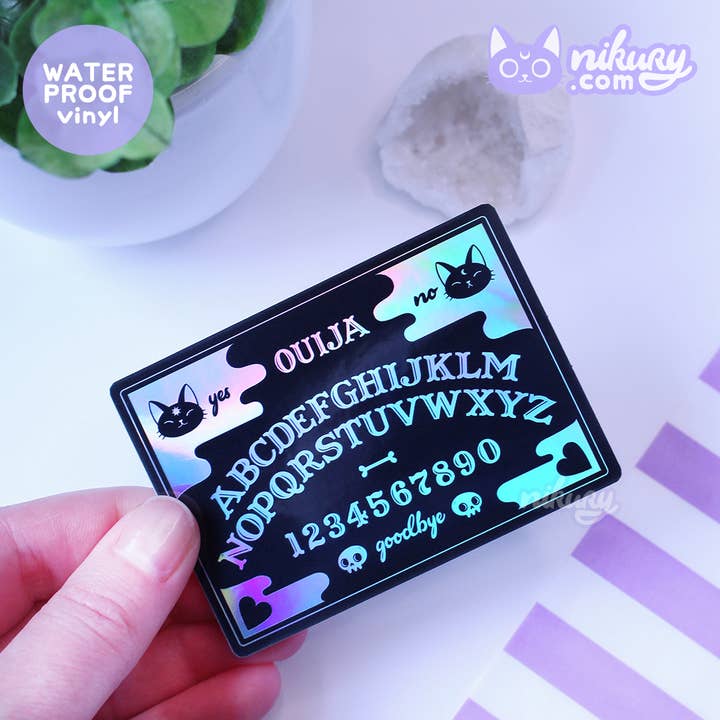 Nikury - Wholesale Sticker - Holographic Cat Ouija Sticker1