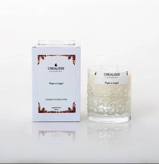 Crealisse Profumi - Wholesale Jar/Filled Candle - Pepe e Legni - Vegetable soy wax candle