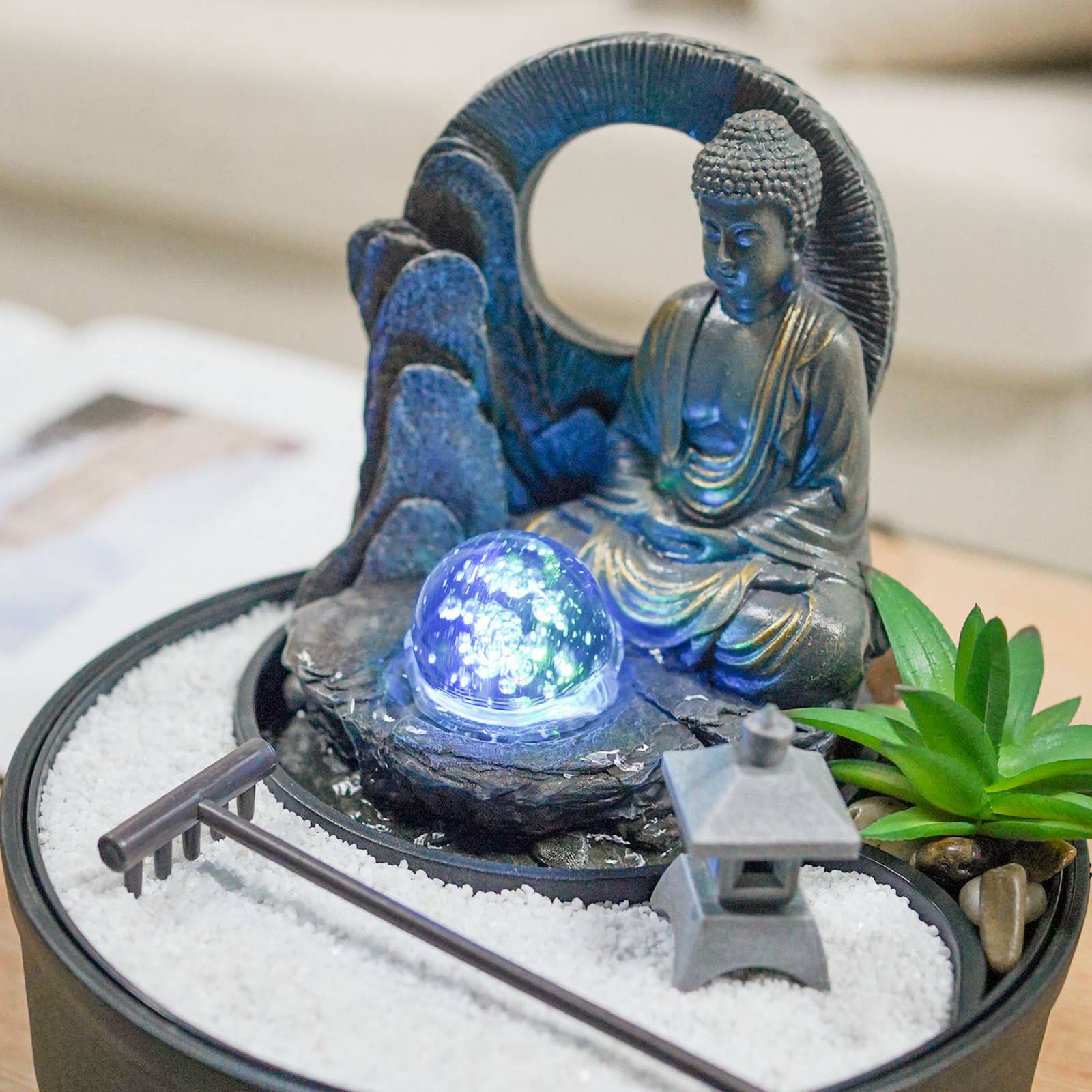 Zen'Arôme - Wholesale Decorative Tabletop Object - Sumana Indoor Cascade Zen Garden Fountain9