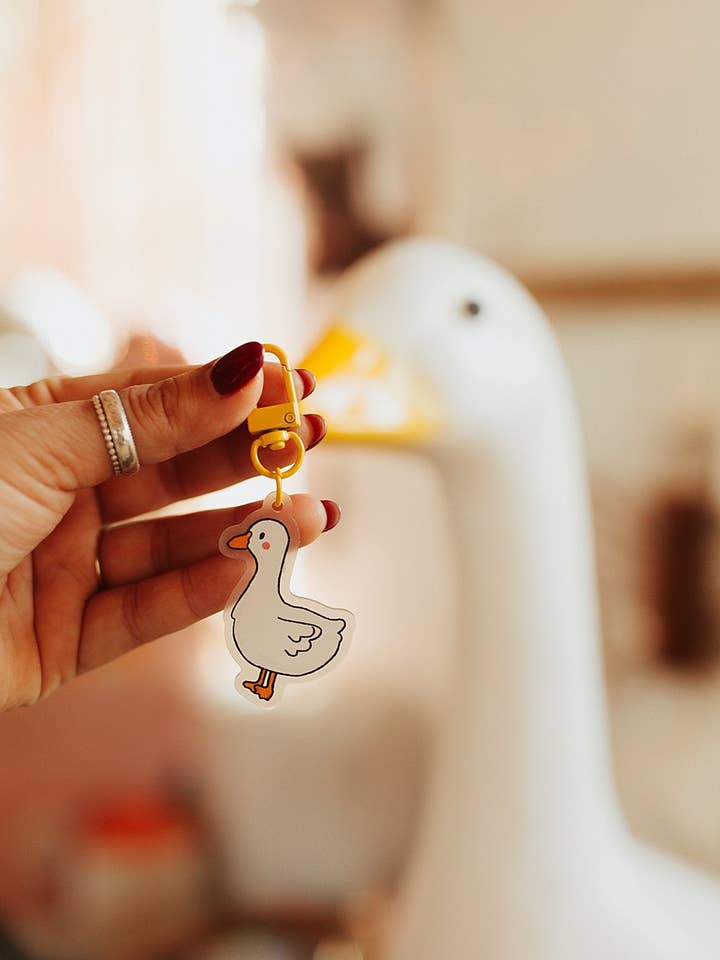 Goose Keychain for wholesale by kash co studio