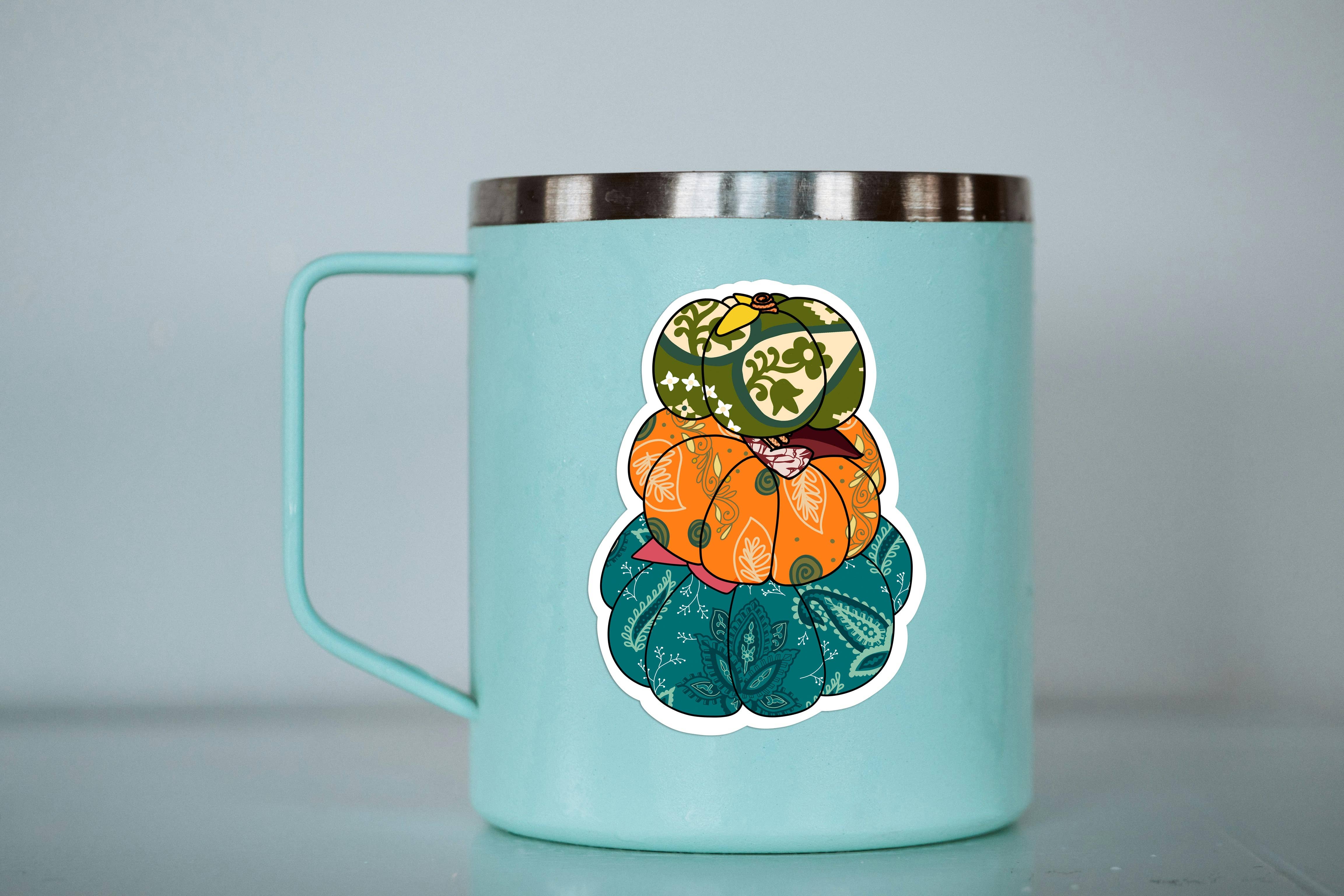 Asha Project – wholesale Sticker – Saree Pumpkin Stack | Vinyl Sticker | 2.1 in x 2.8 in1