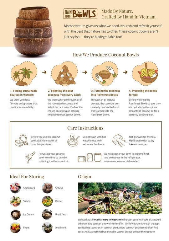 Rainforest Bowls - Wholesale Bowl - Small Raw Coconut Bowl3