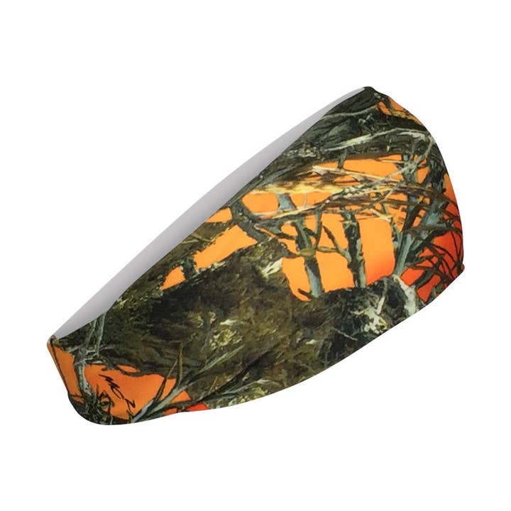 Orange Camouflage Cooling Headband for wholesale by Bani Bands Headbands