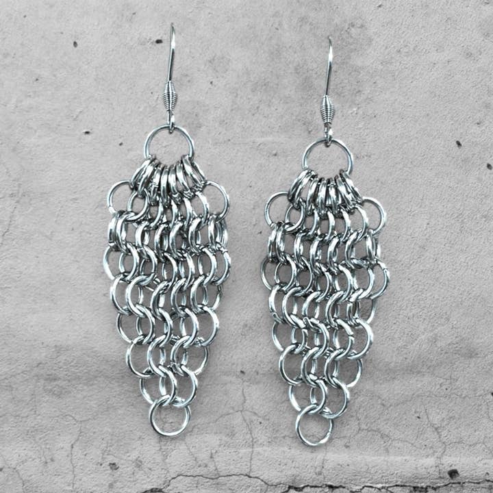 European Chain Maille Earrings | Medieval Armour for wholesale by Instinct UK