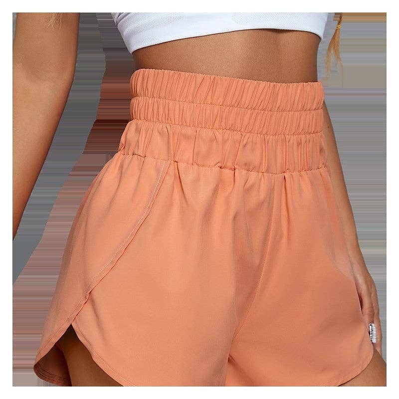 FurDecoration - Wholesale Athletic Shorts - Women's - Elastic High-Waisted Loose-Fit Sports Shorts2