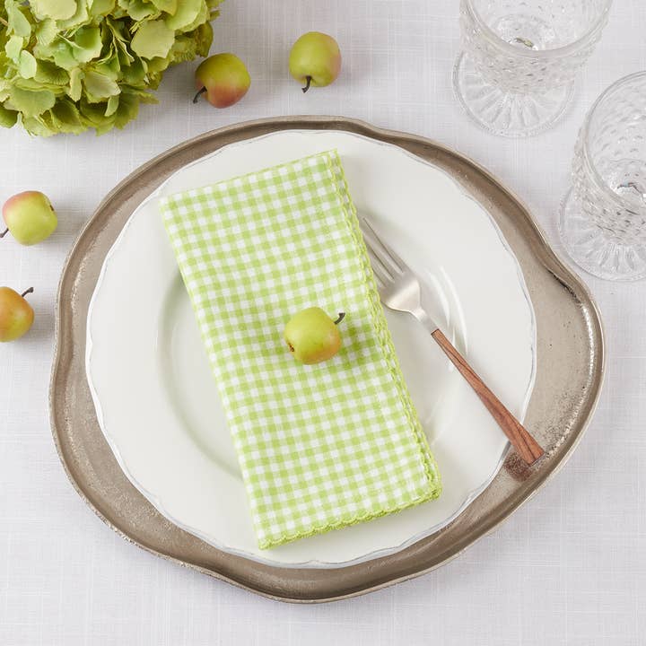 Fennco Styles - Wholesale Dinner & cloth napkin - Gingham 18" Cotton Cloth Napkin - 4 Colors Available