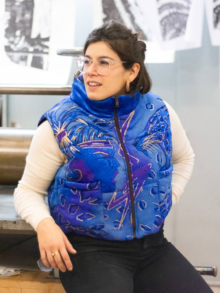 Blå sammetsjacka för wholesale av Jamais Sans Lui & Les Seins Nus