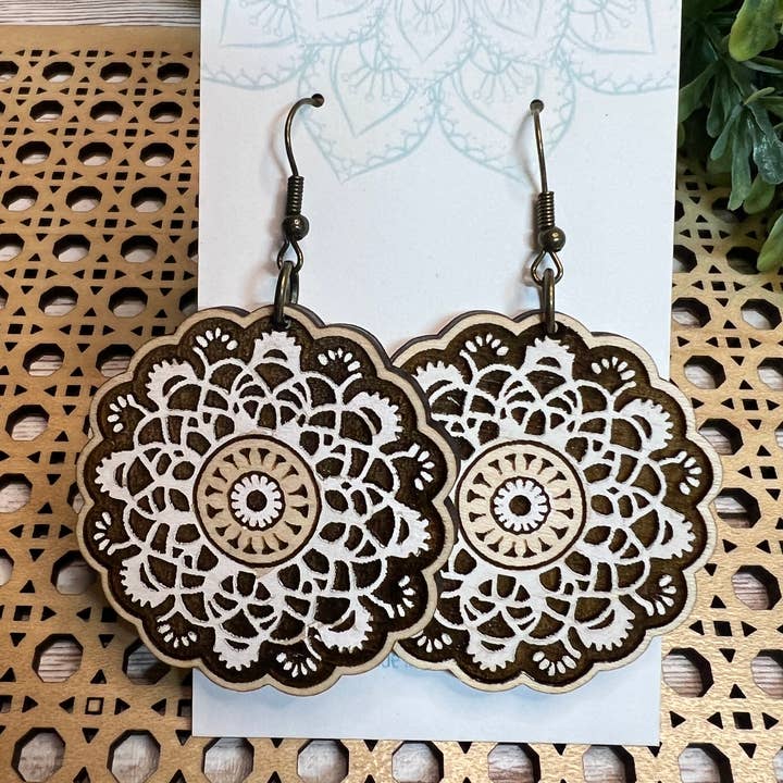 Boho hand painted lightweight maple wood for wholesale by Seasideblooms