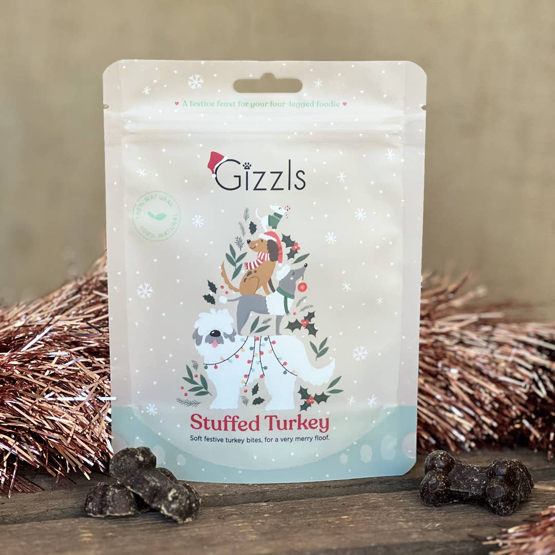 Gizzls - Wholesale Pet Treats - Dog - Gizzls Stuffed Turkey Christmas Dog Treats0