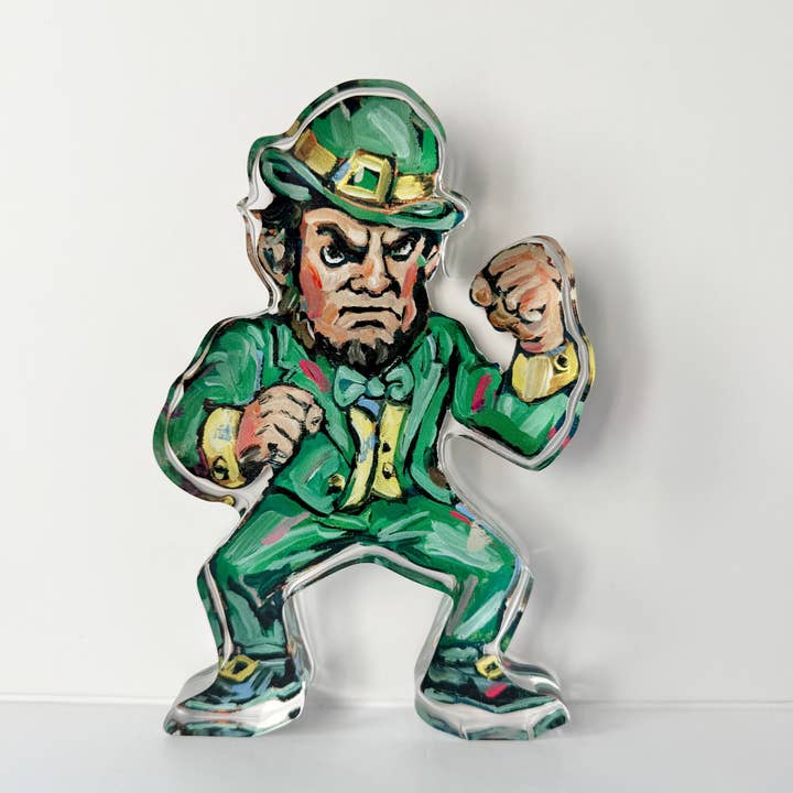 Chelsea McShane Art - Wholesale Decorative Tabletop Object - "Leprechaun" acrylic