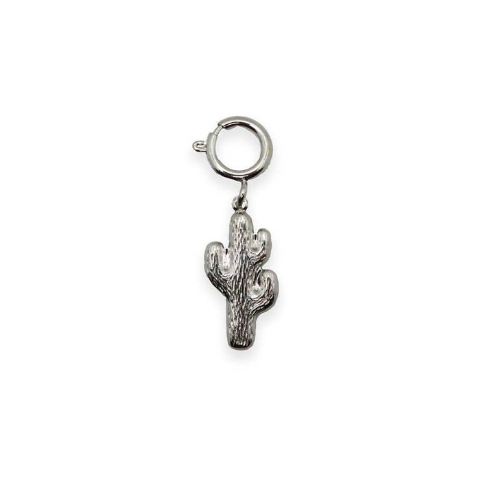 Cactus Mini Vintage Keychain Charm for wholesale by Hungry Ghost Press