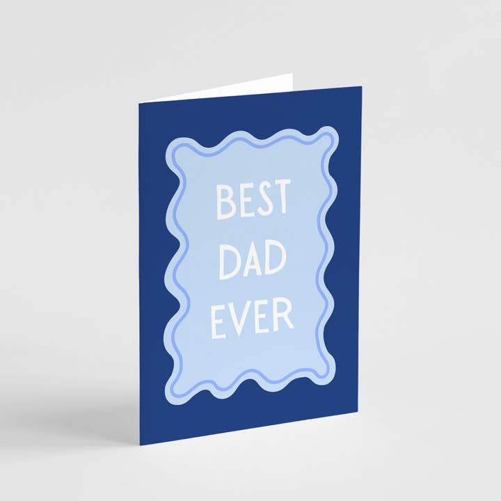 Popsy Press - Wholesale Father's Day Card - Best Dad Ever Card - Colourful Retro Happy Father's Day Card