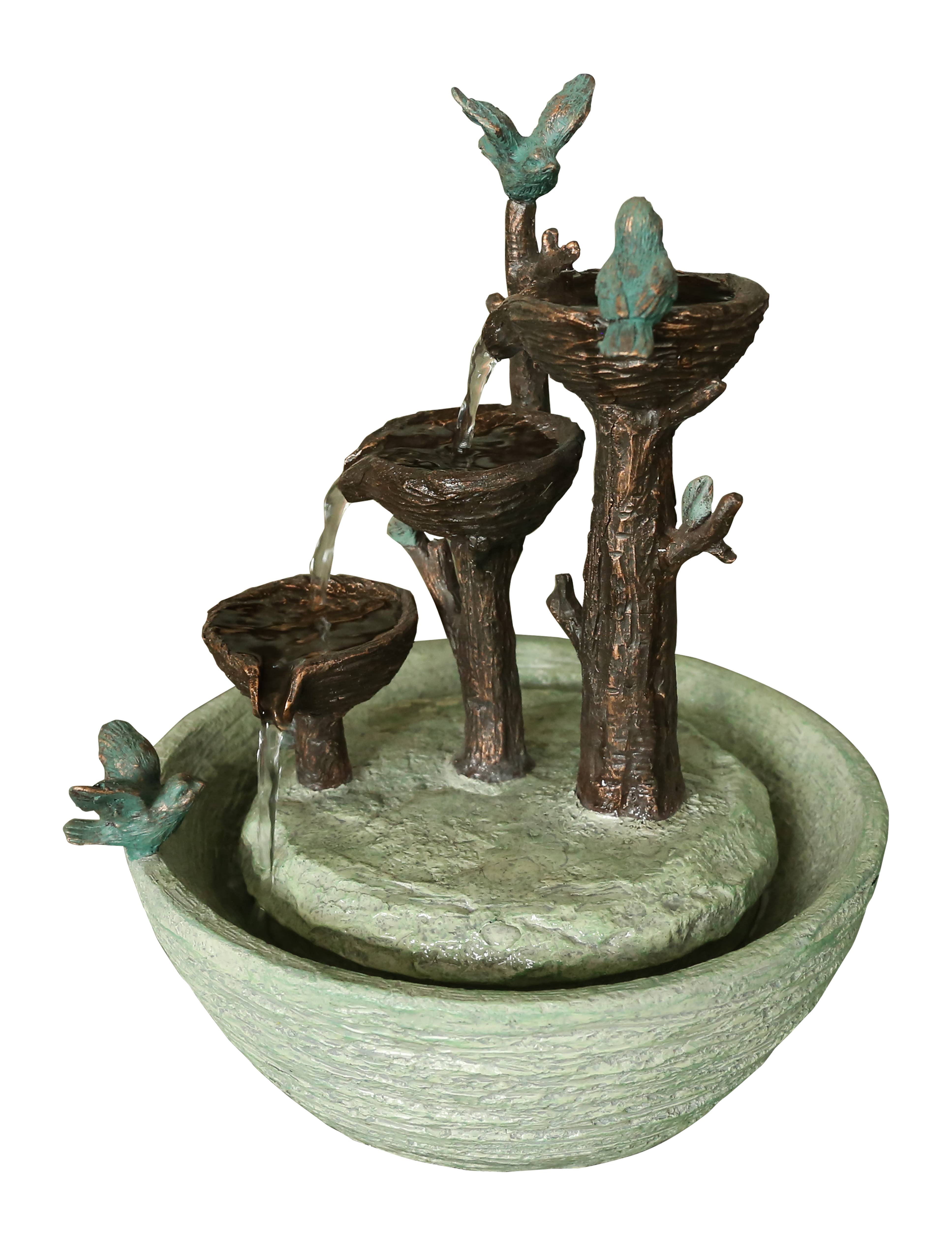 Hi-Line Gift Ltd. - Wholesale Tafelbladdecoratie - Speelfontein voor vogels voor binnen voor tafeldecoratie1