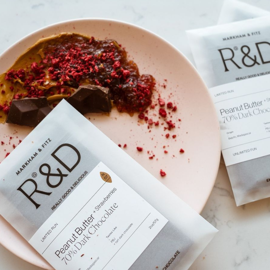 Markham & Fitz Chocolate - Wholesale Chocolate Bar - Peanut Butter & Strawberries Dark Chocolate 5