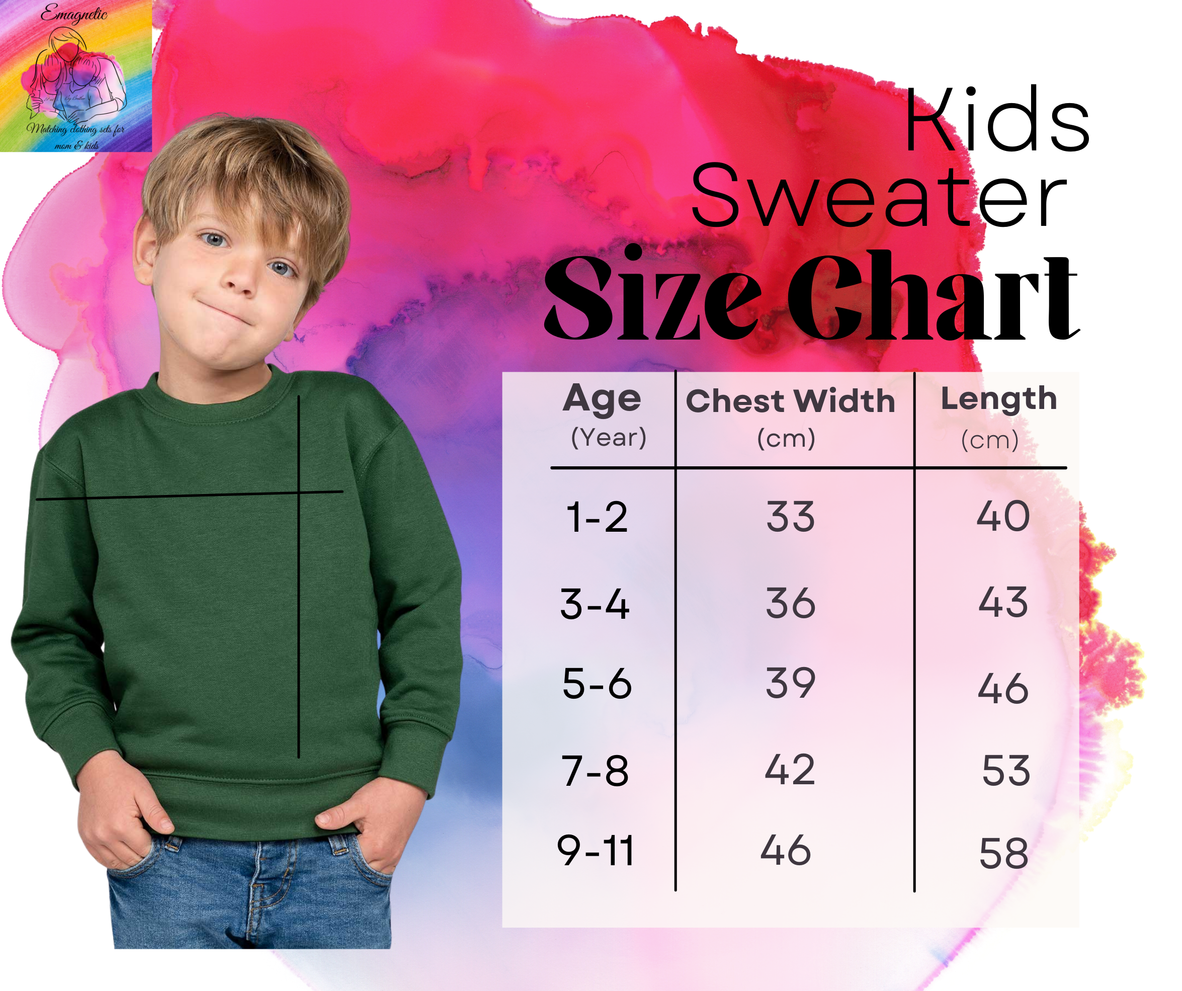 Llum del Sol – wholesale Mommy & me-set – Mama & mini matchande retrohjärtetröjset5