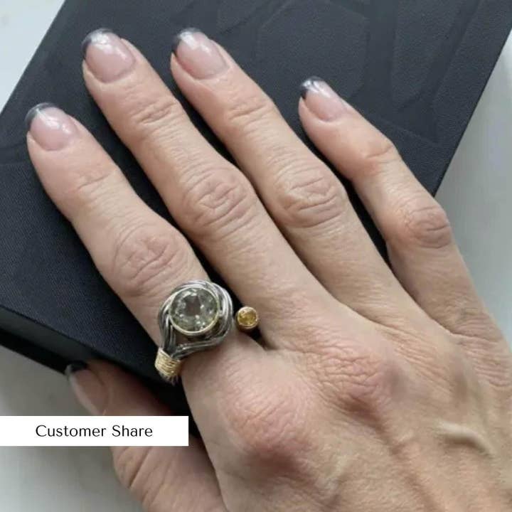 German Kabirski – Großhandel Cocktail-/Statement-Ring – Cartalia Green Amethyst und Citrin Ring6