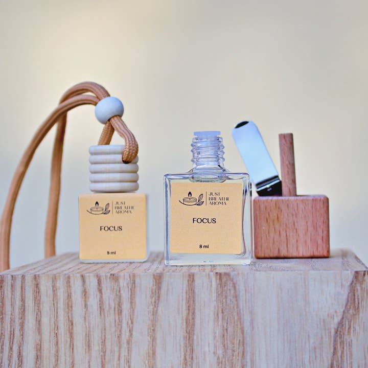 focus aromatherapy car diffuser | car air freshener | long l for wholesale by Just Breathe Aroma