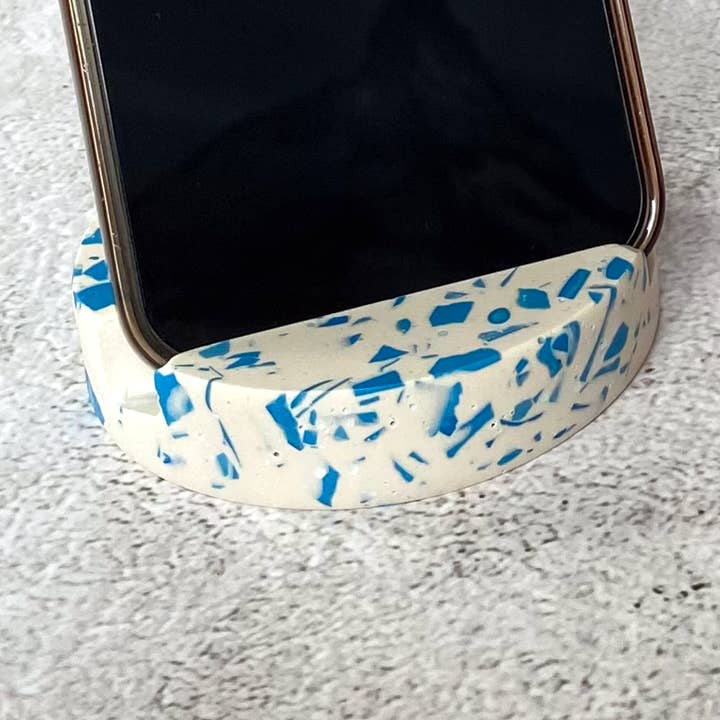Phone Stand Terrazzo - Jesmonite Terazzo Phone Holder for wholesale by Lines+Dots