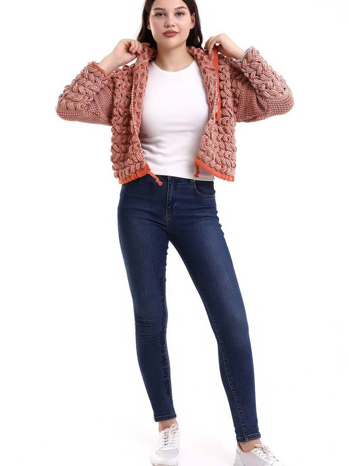 HOODED KNITWEAR CARDIGAN for wholesale by Cloth Cube