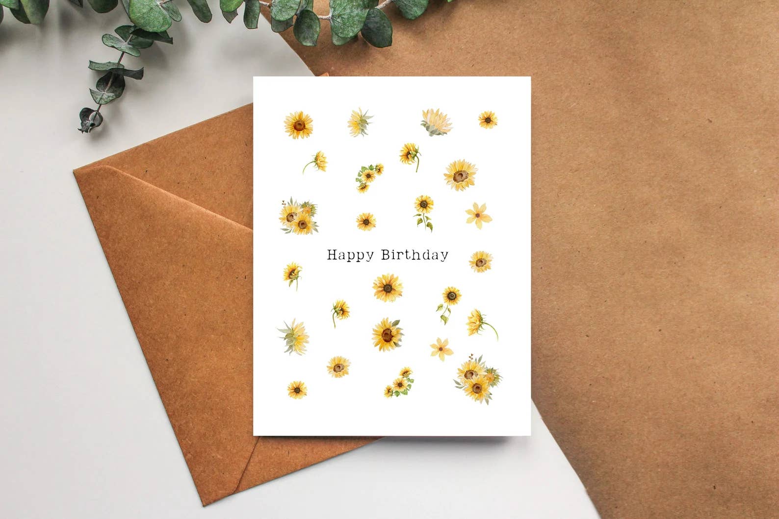 Balsam Paper Co - Vente Cartes d'anniversaire - Carte de vœux de joyeux anniversaire Sunflower