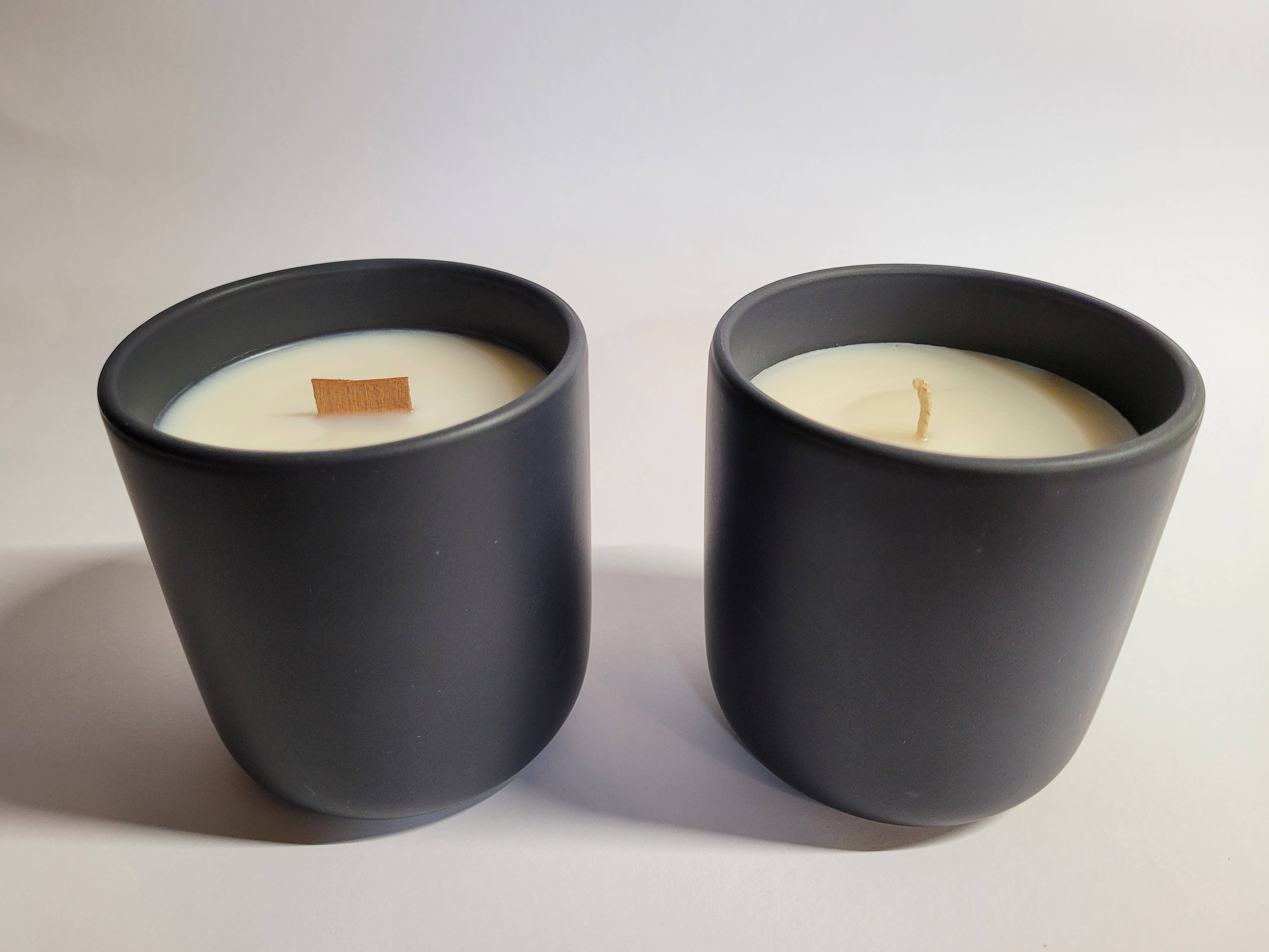 Stephanie Henry Candle Company - Wholesale Jar/Filled Candle - Soy Wax Candle, Ceramic Tumbler, Wood Lid, Multiple Scents1